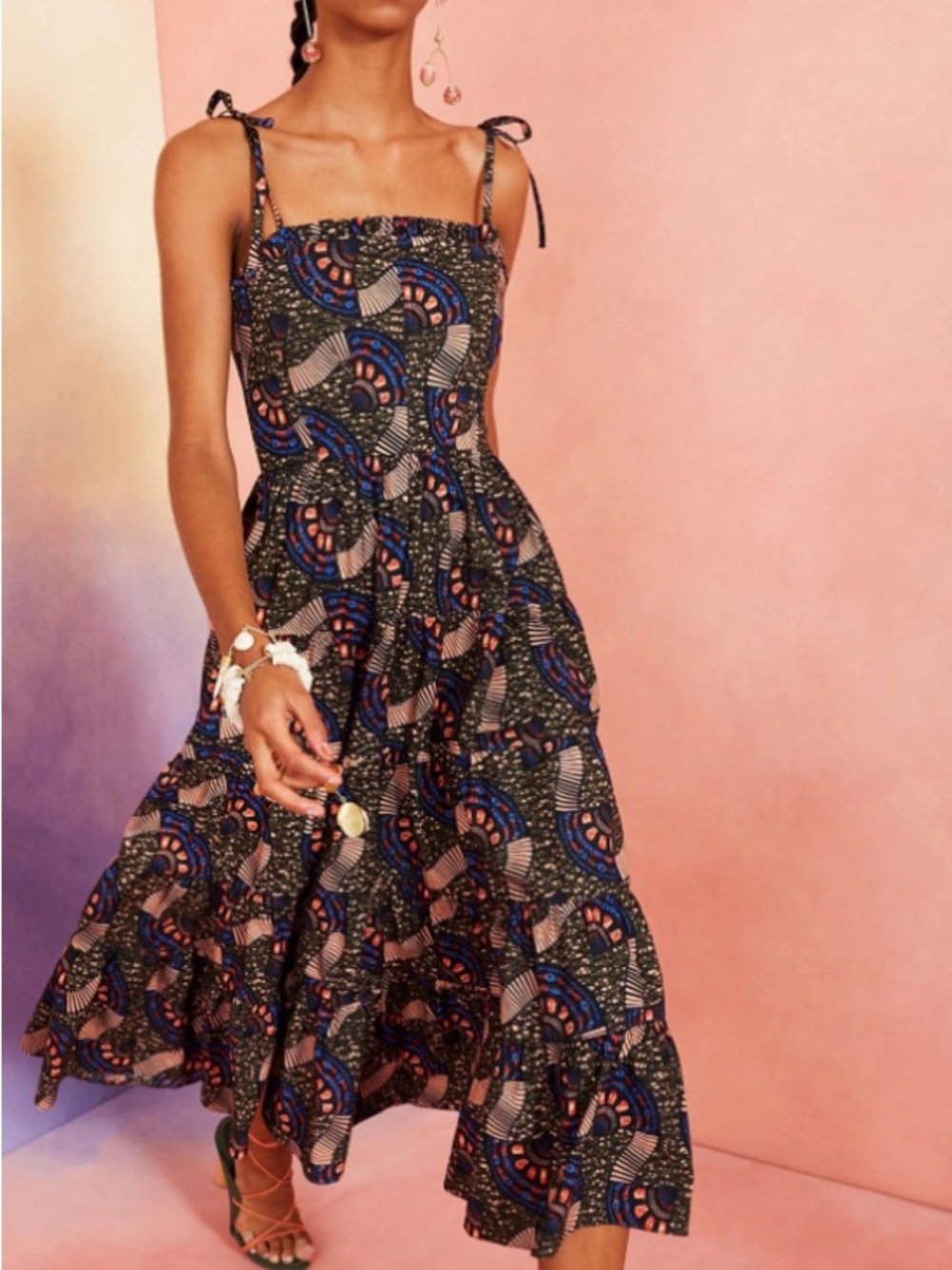 Ulla Johnson Ellyn Dress in the Army Print NWOT size 6